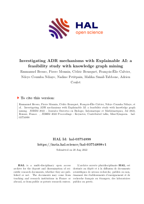 使用可解释的人工智能研究 ADR 机制